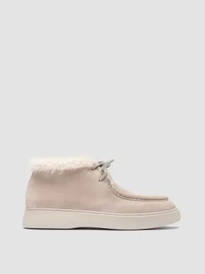 Mud Resistant All Day Wear Reinforced Form Weekend Camping FRAME 110 - Beige Suede Chukka Boots