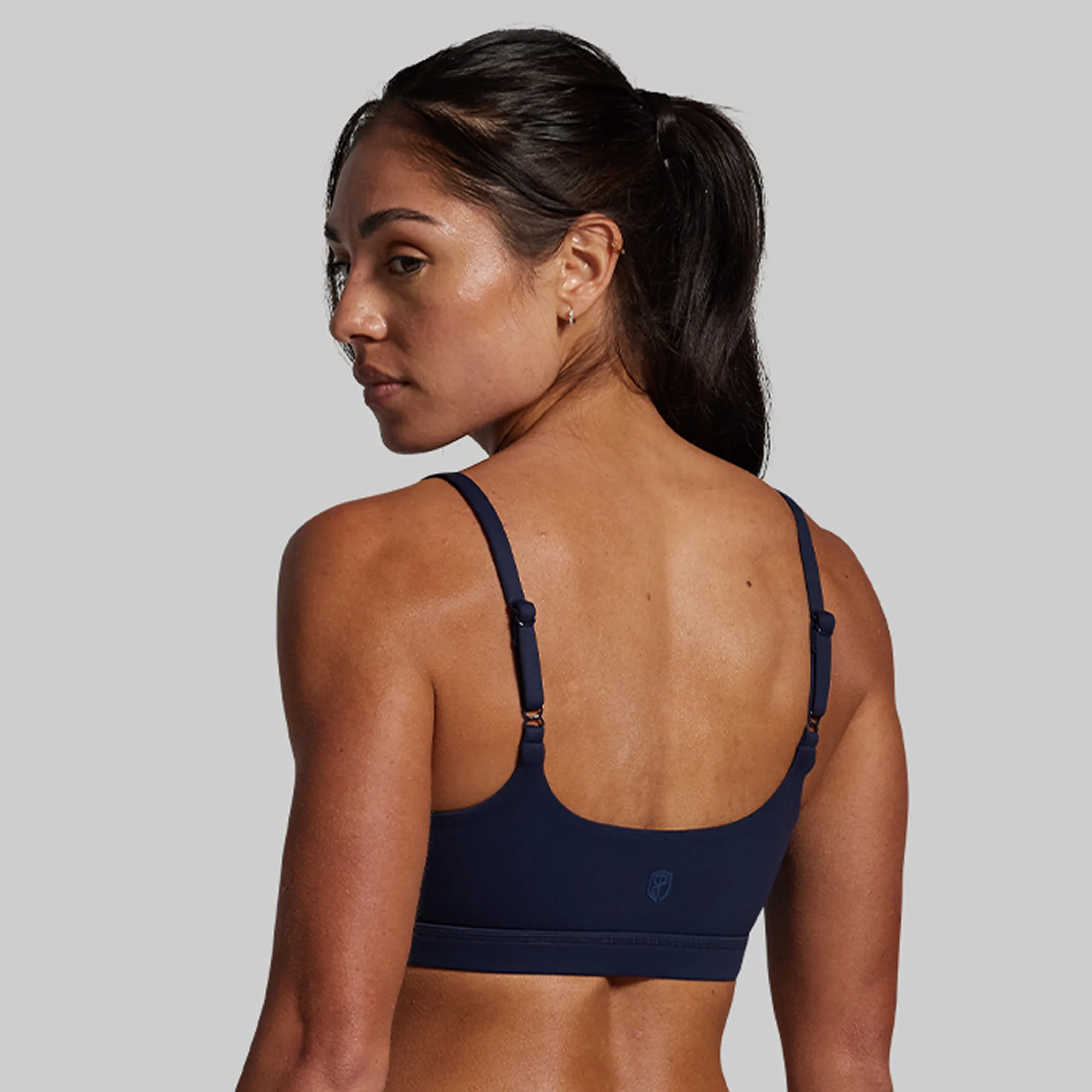 Polyester Tasseled edges Reset Sports Bra (BP Navy)