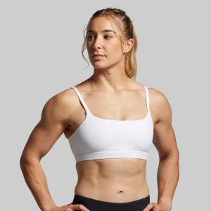 Reset Sports Bra (White) Supportive