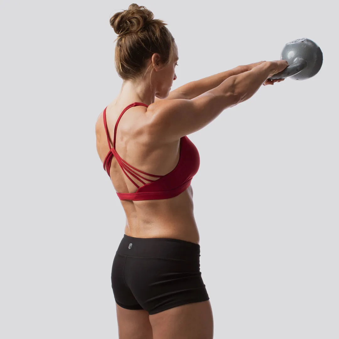 Striped Friction Free Edging Vitality Original Sports Bra 2.0 (Wine)