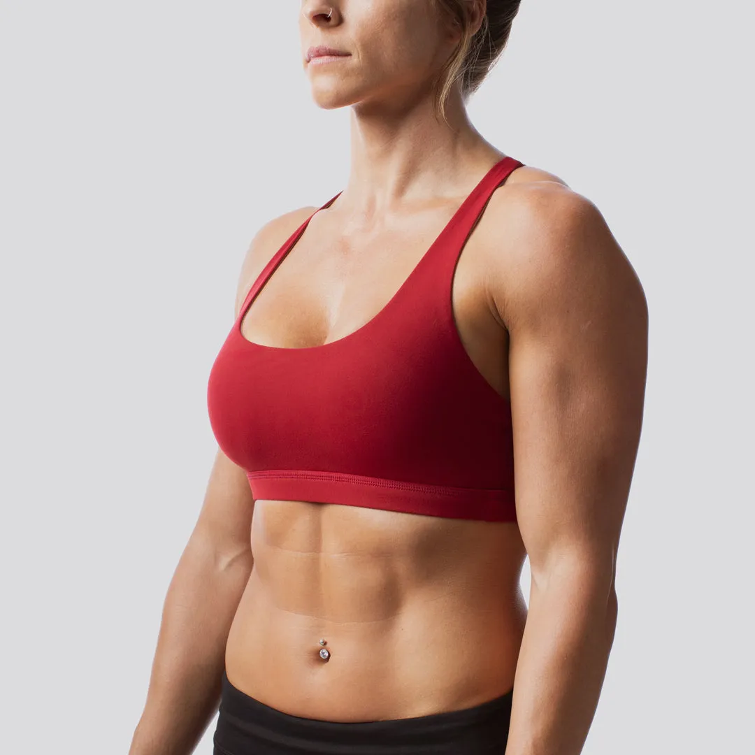 Non-Irritating Fabric Vitality Original Sports Bra 2.0 (Wine)