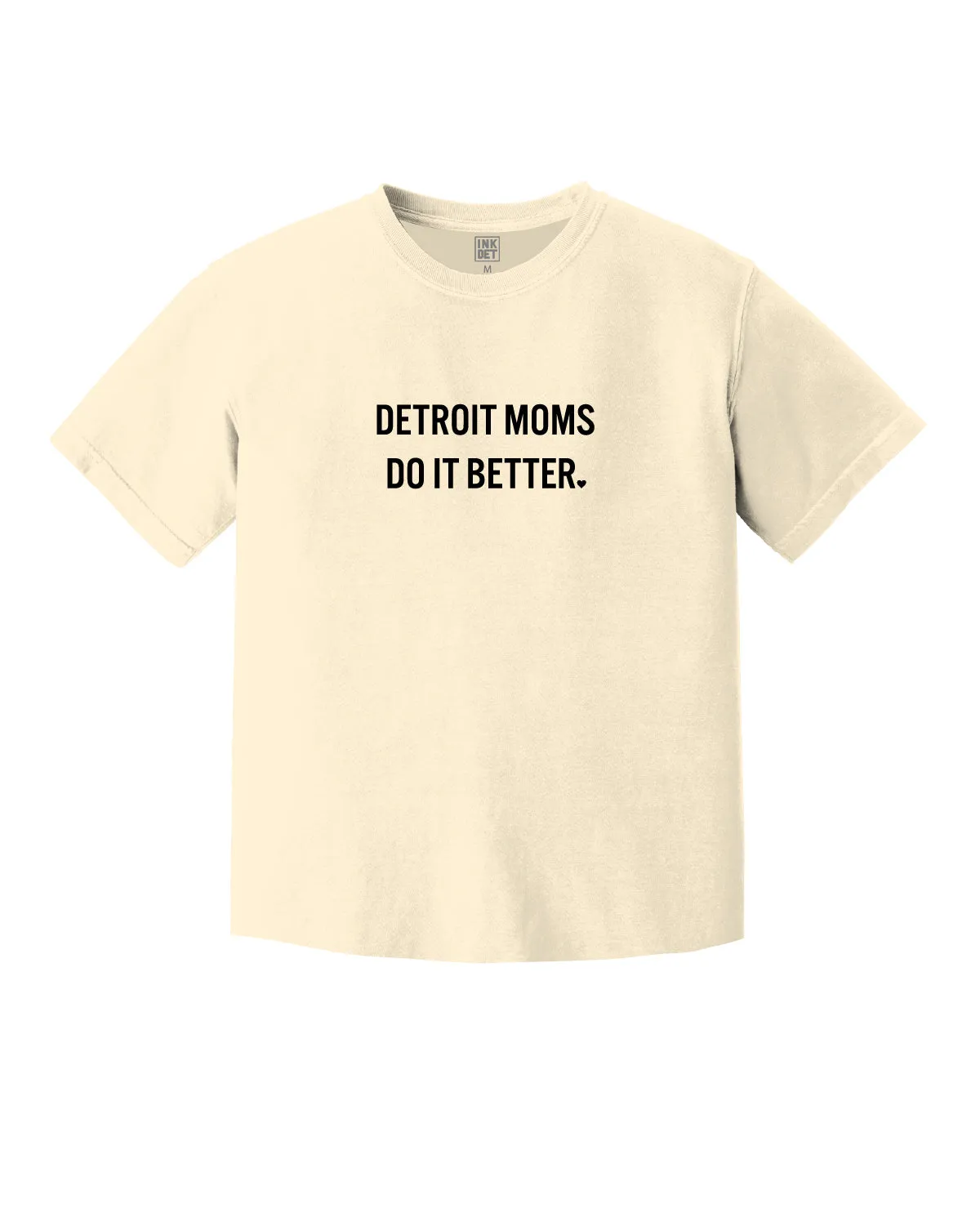 Active Design Wear Ink Detroit - Detroit Moms Do It Better Kinda Crop T-Shirt - Ivory