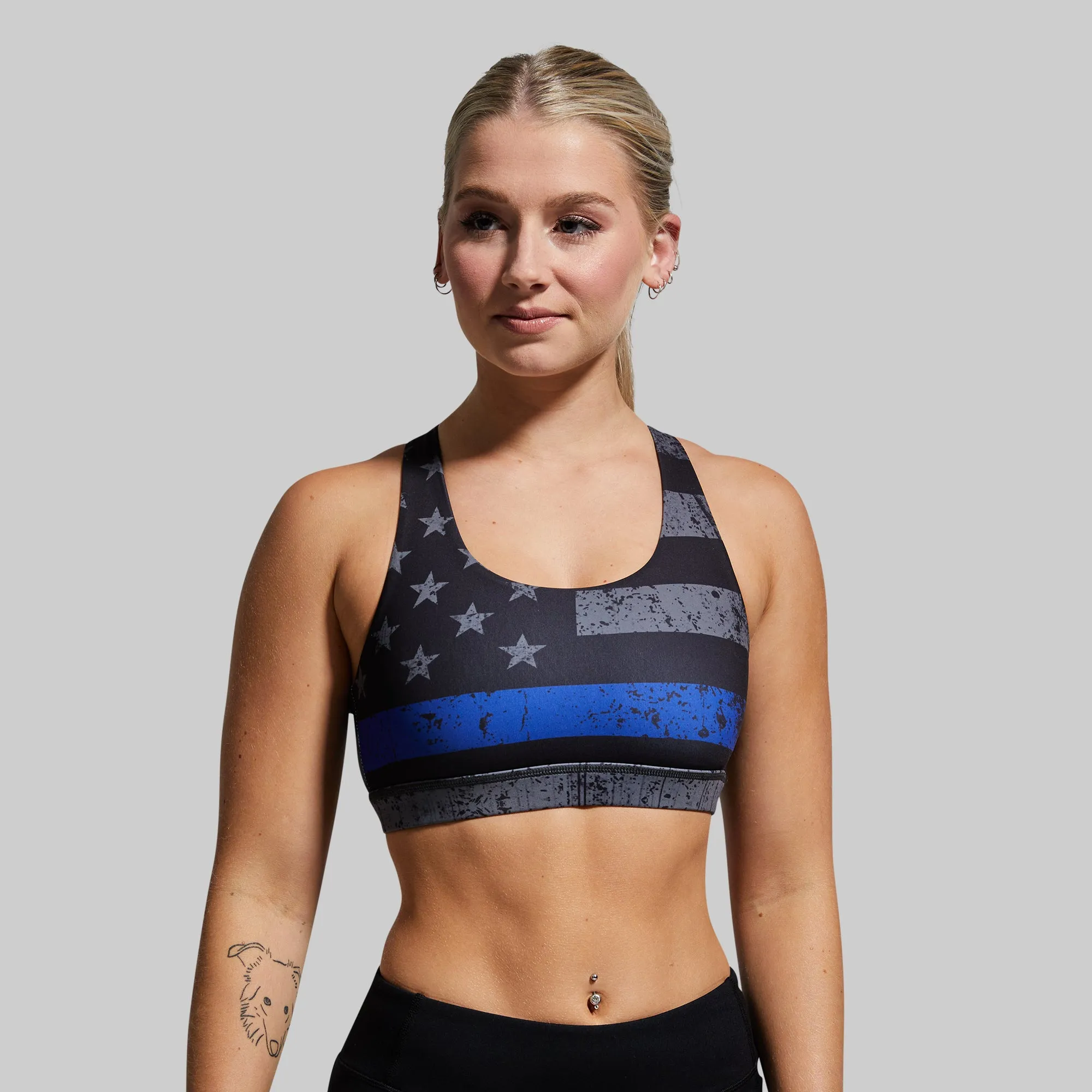 Sports teams Your Essential Original Sports Bra (Thin Blue Line Gunmetal)