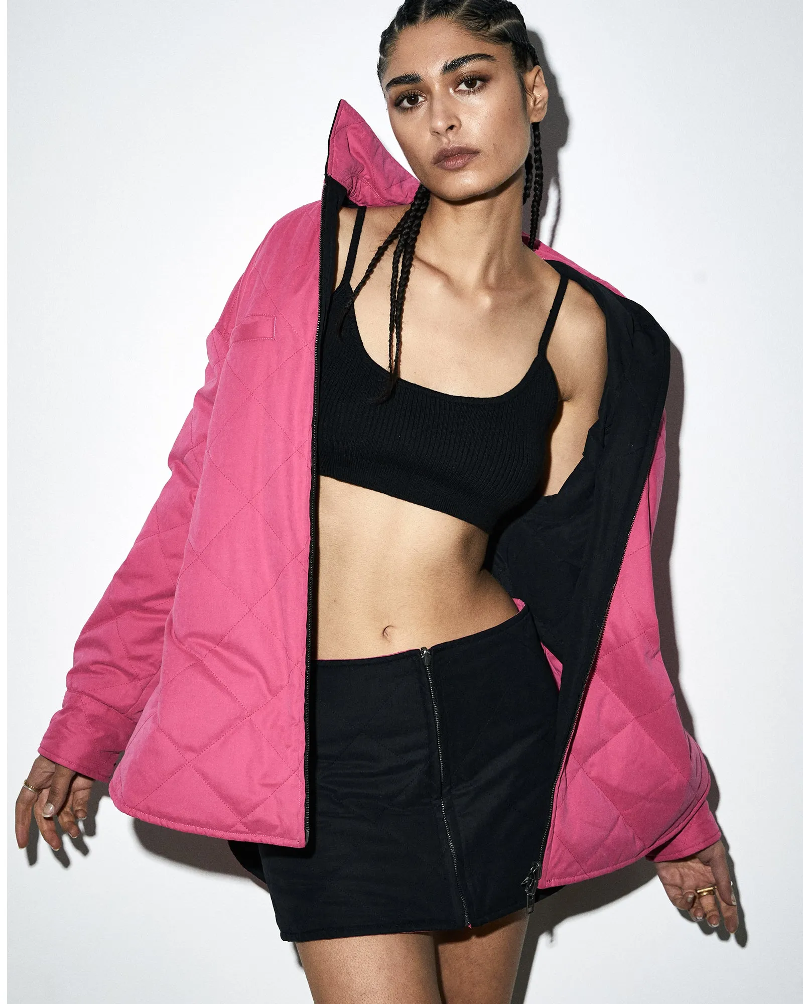 REVERSIBLE SKIRT raw hem