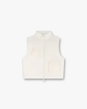 Minimalist Aesthetic Chill Proof Style Revolver Gilet - Warm White