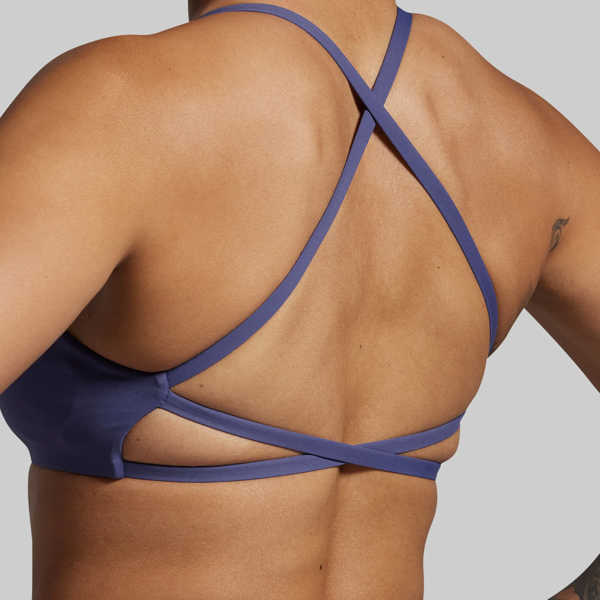 Serenity Sports Bra (Deep Sky) Flatlock stitching seams