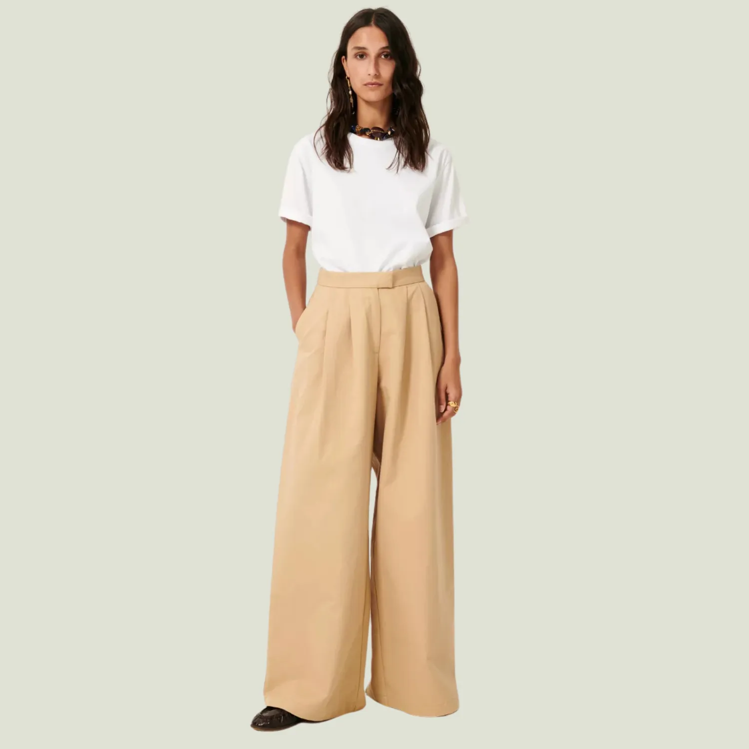 Rivera Large Pant With Pleats (Jonc) Chic Look TaperedLeg