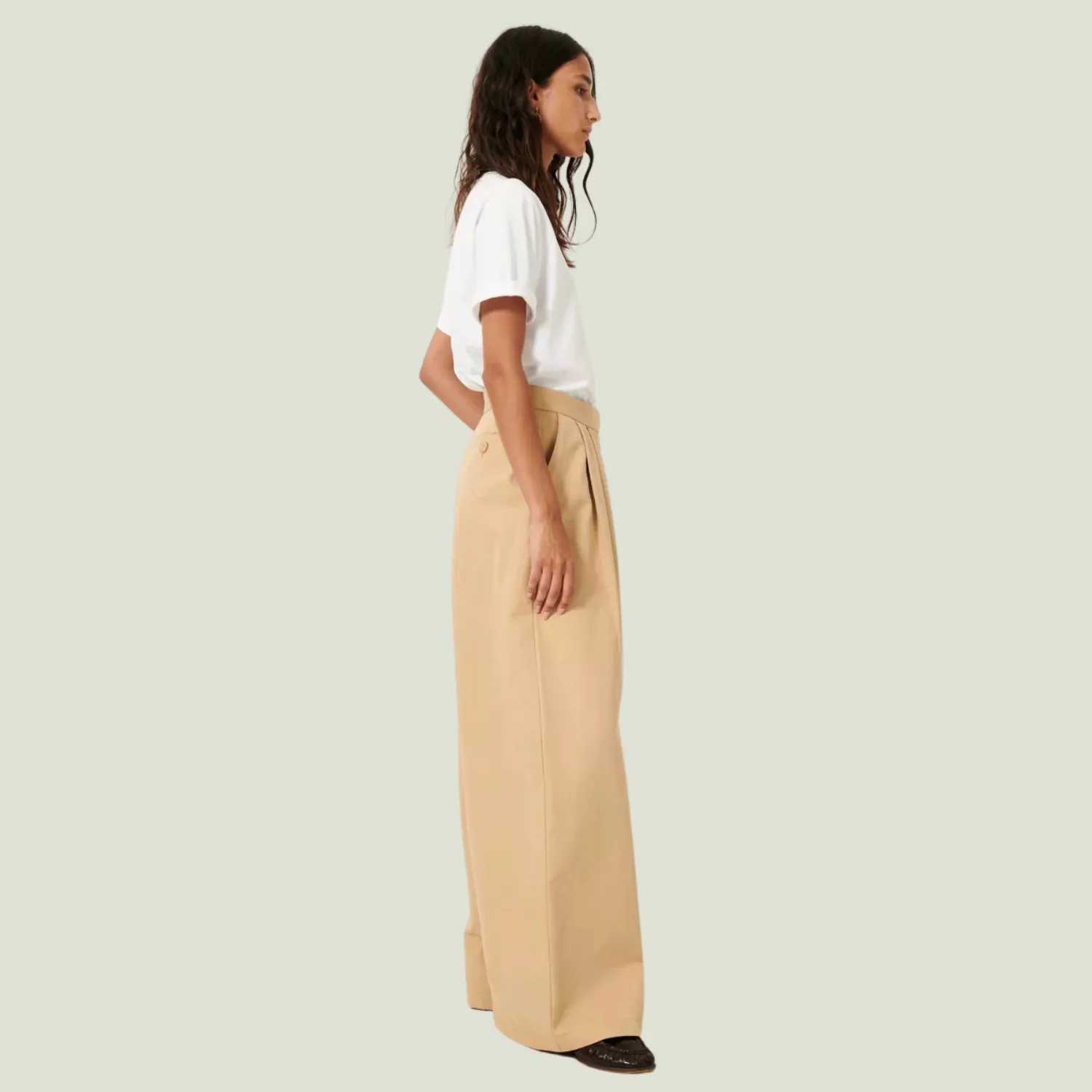 Rivera Large Pant With Pleats (Jonc) Quick Access Pockets