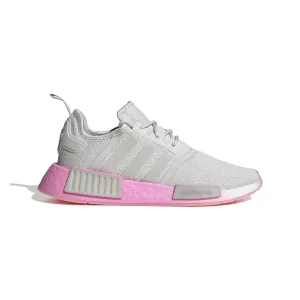 ADIDAS GW9462 NMD_R1 WMN'S (Medium) Grey/Pink/White Stretch Fabric Running Shoes Contoured Arch Support