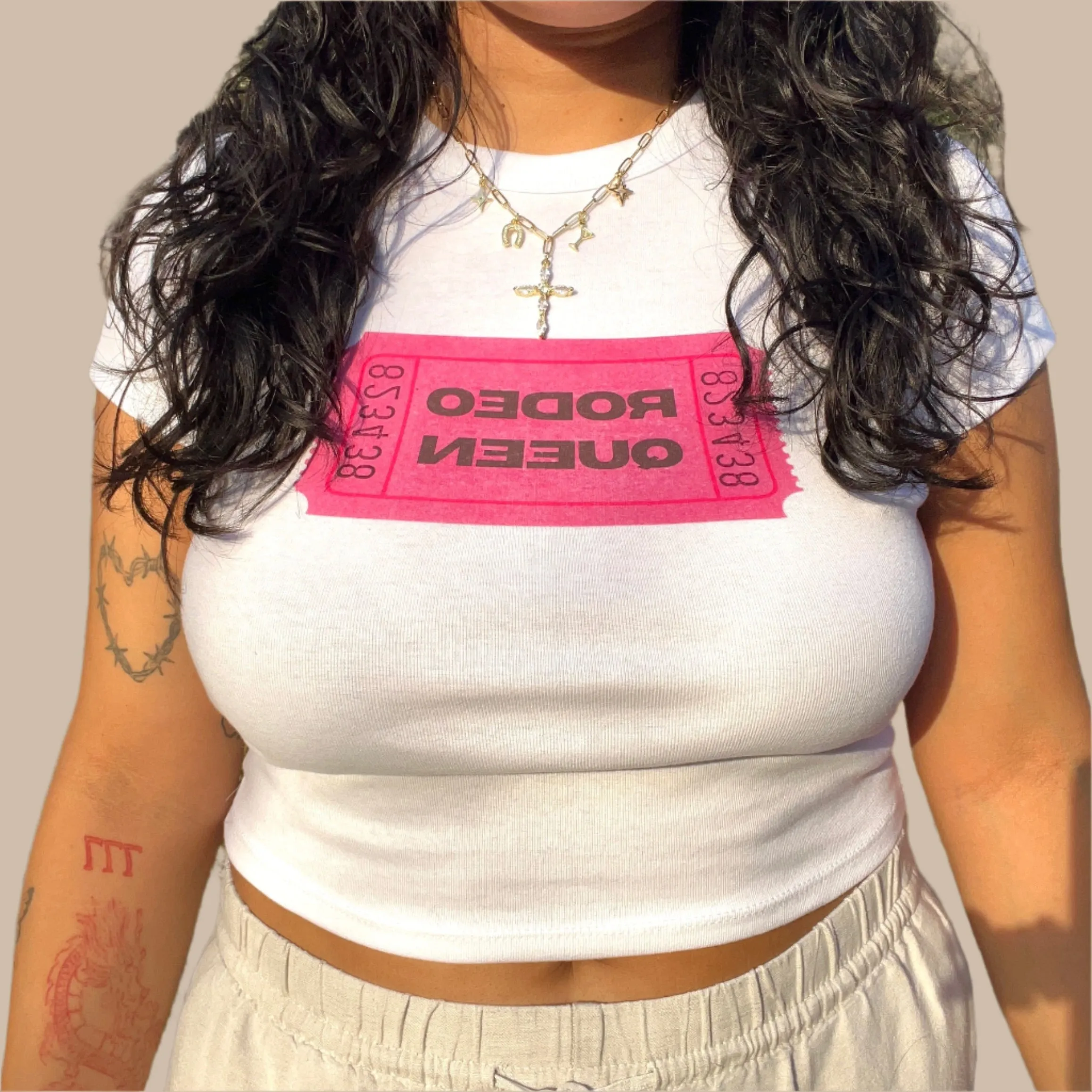 Rodeo Queen Baby Tee Relaxed Comfort Wear Quick Change