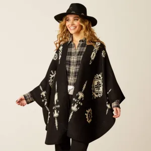 Transitional Layer Office Warmth Ariat Women??s Delta Poncho in Black & Summer Sand Aztec