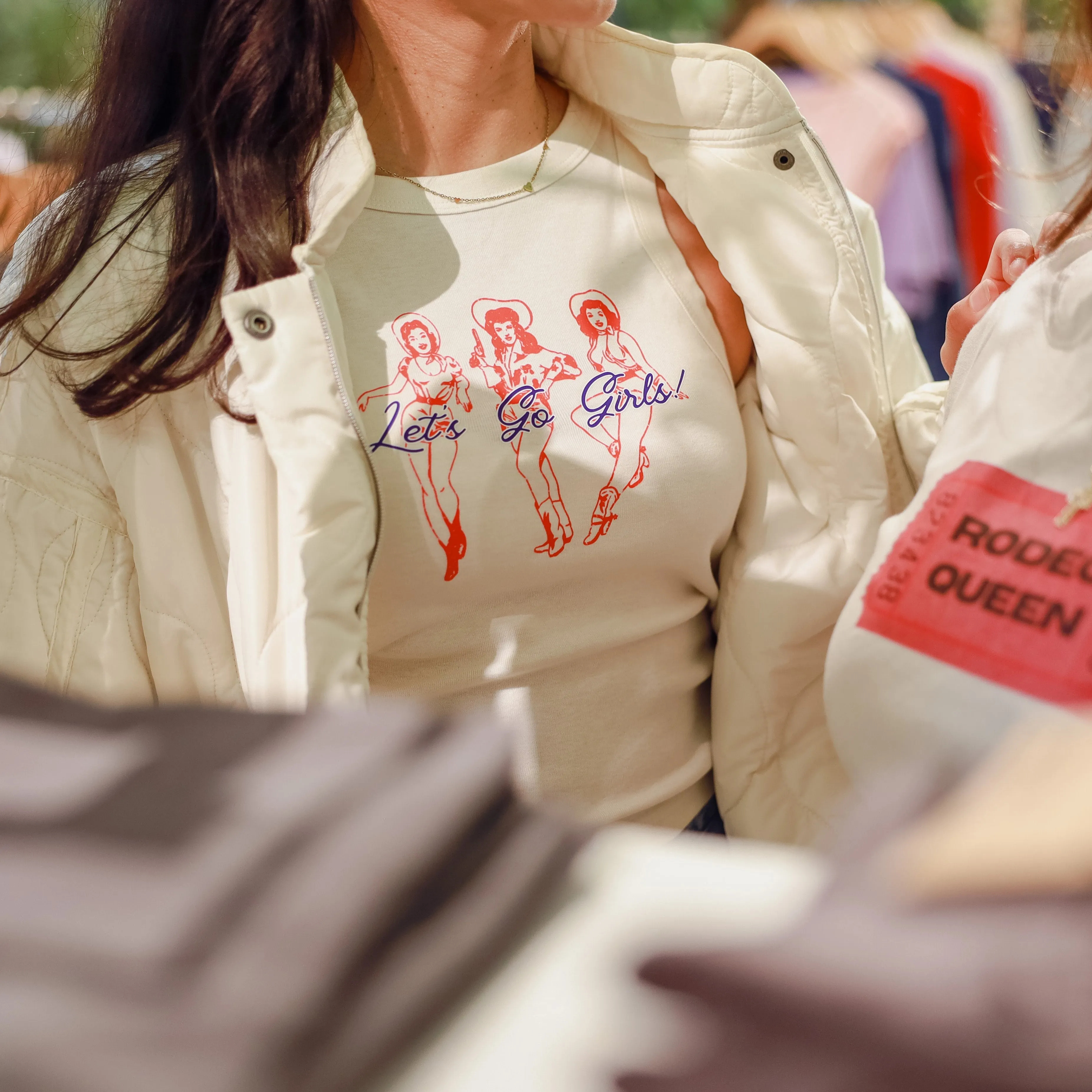 Flattering Cut MinimalistDesign Let??s Go Girls! Tank Top