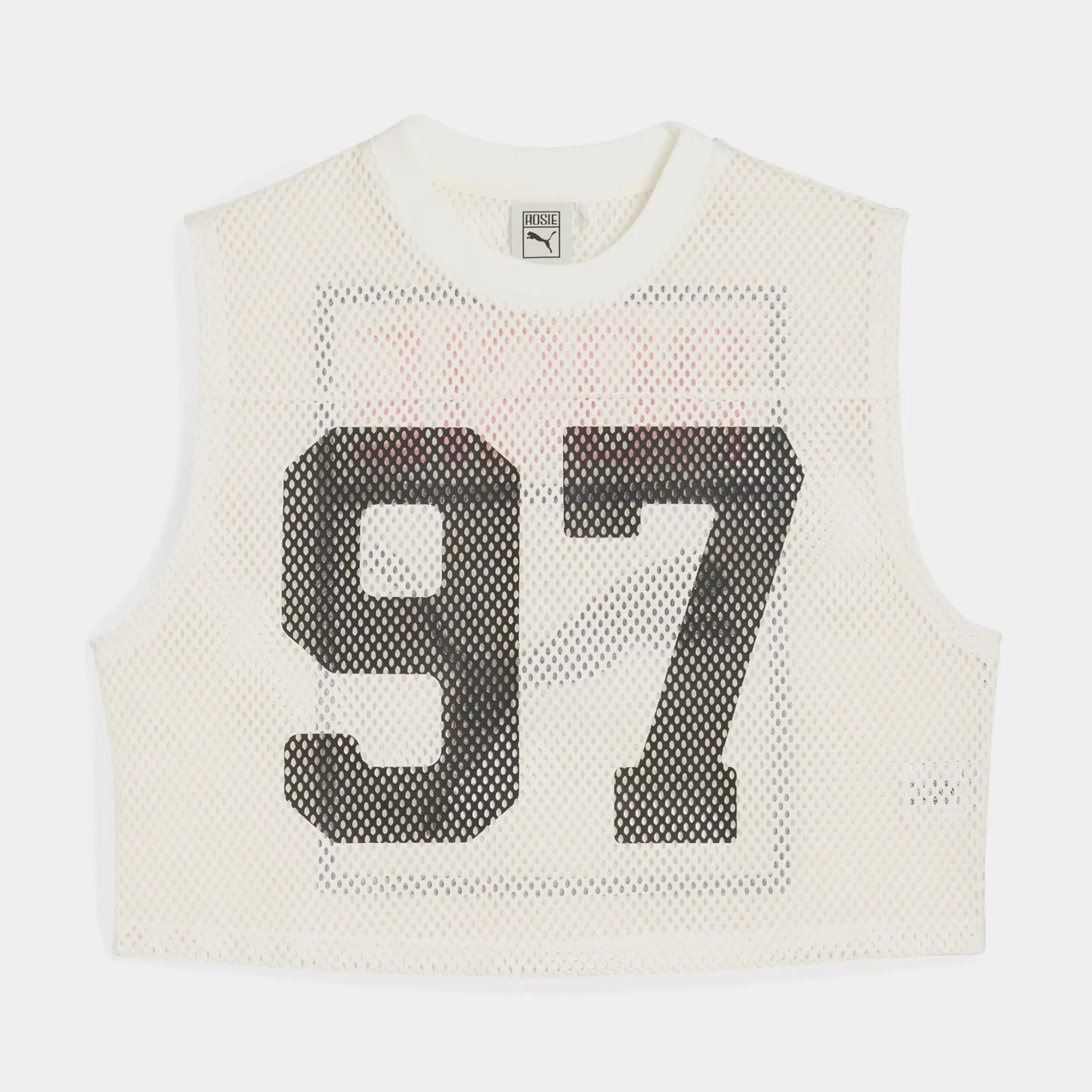 Ros?? x Puma Relaxed Mesh Womens Tank (Warm White) Light Sweatshirt