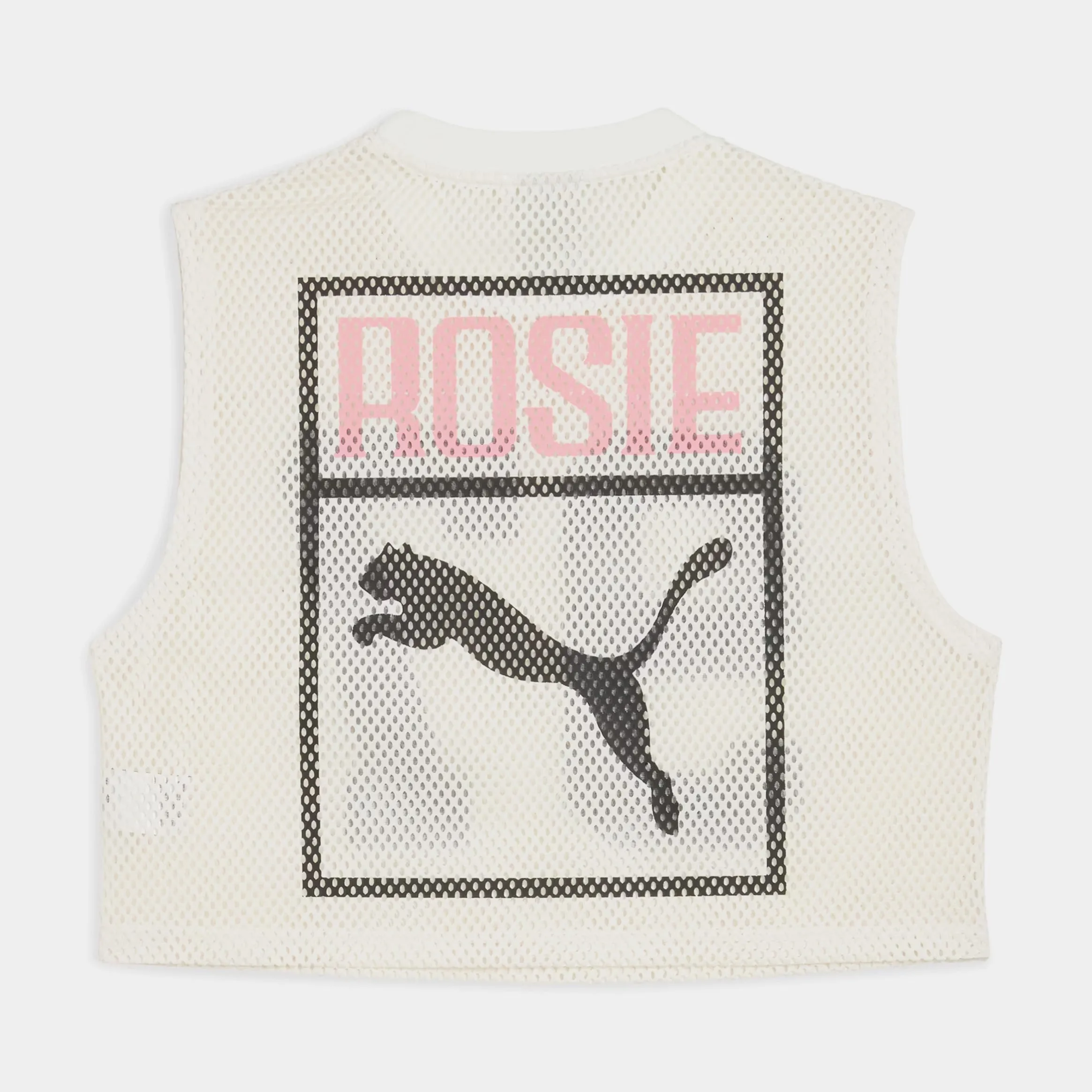 AntiClingFabric Ros?? x Puma Relaxed Mesh Womens Tank (Warm White)