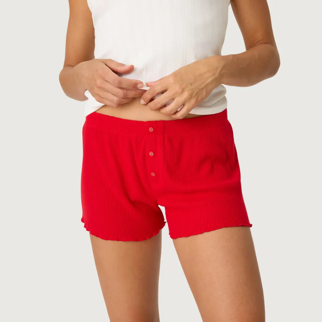 Textured Essentials Short (Red) Street Edge