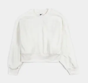 NSW Plush Mod Cropped Womens Crewneck (Beige) Sophisticated Style NonChafe