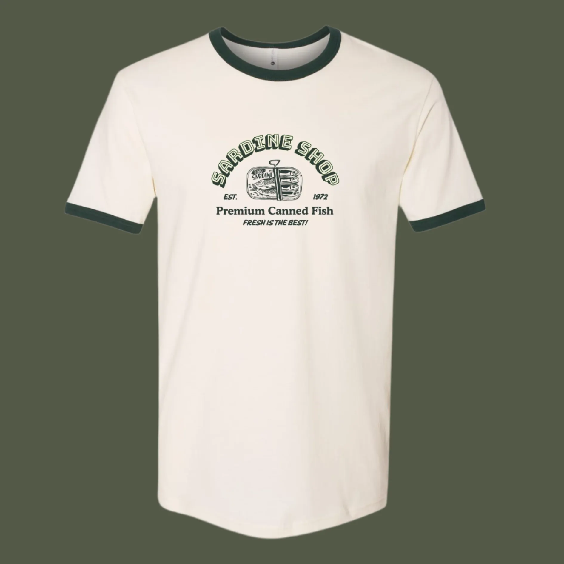 Sardine Shop Ringer Tee Solid color purity