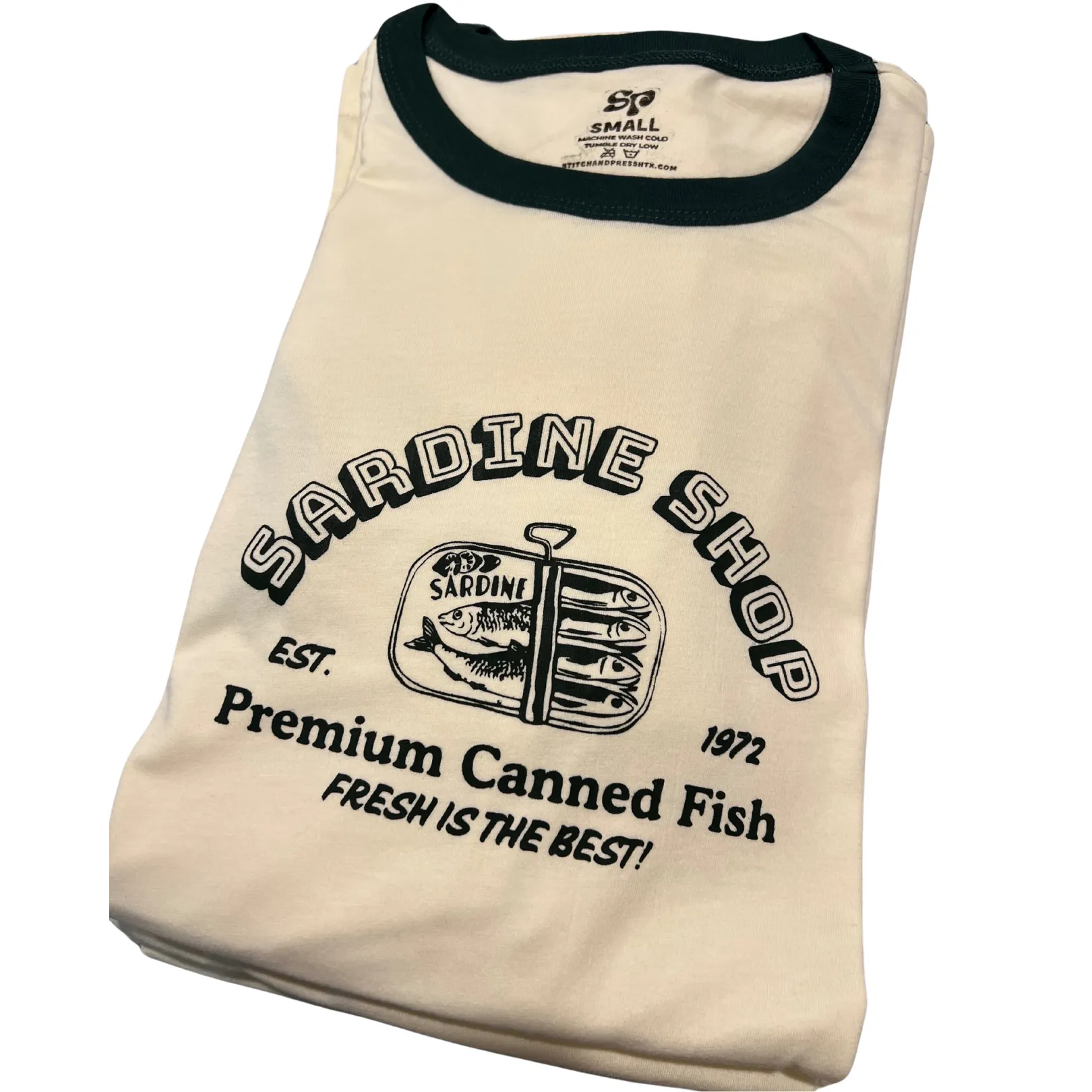 Comfortable Touch Tear Resistant Knit Sardine Shop Ringer Tee