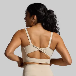Decorative stitching Your Go To Sports Bra (Oatmeal)