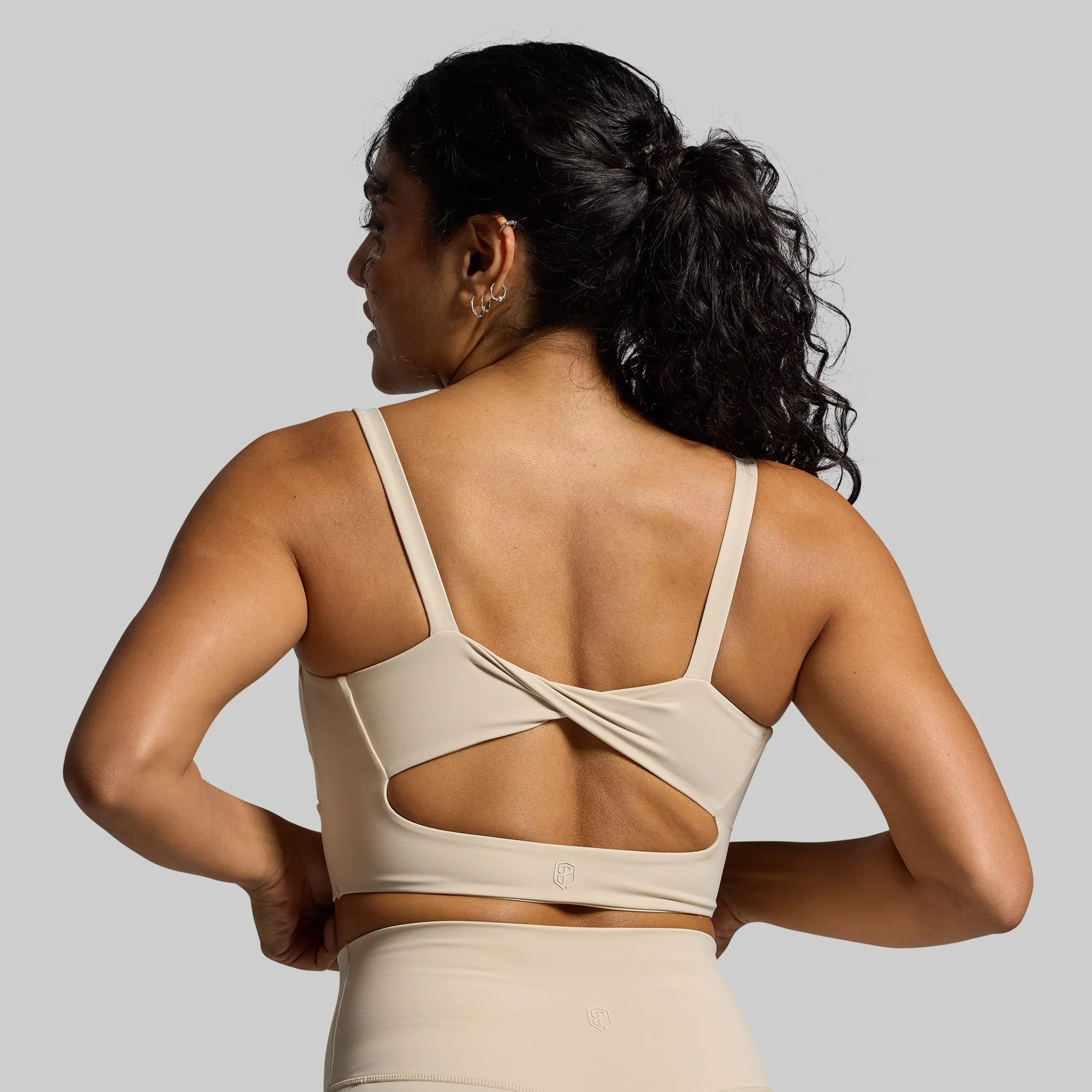 Decorative stitching Your Go To Sports Bra (Oatmeal)