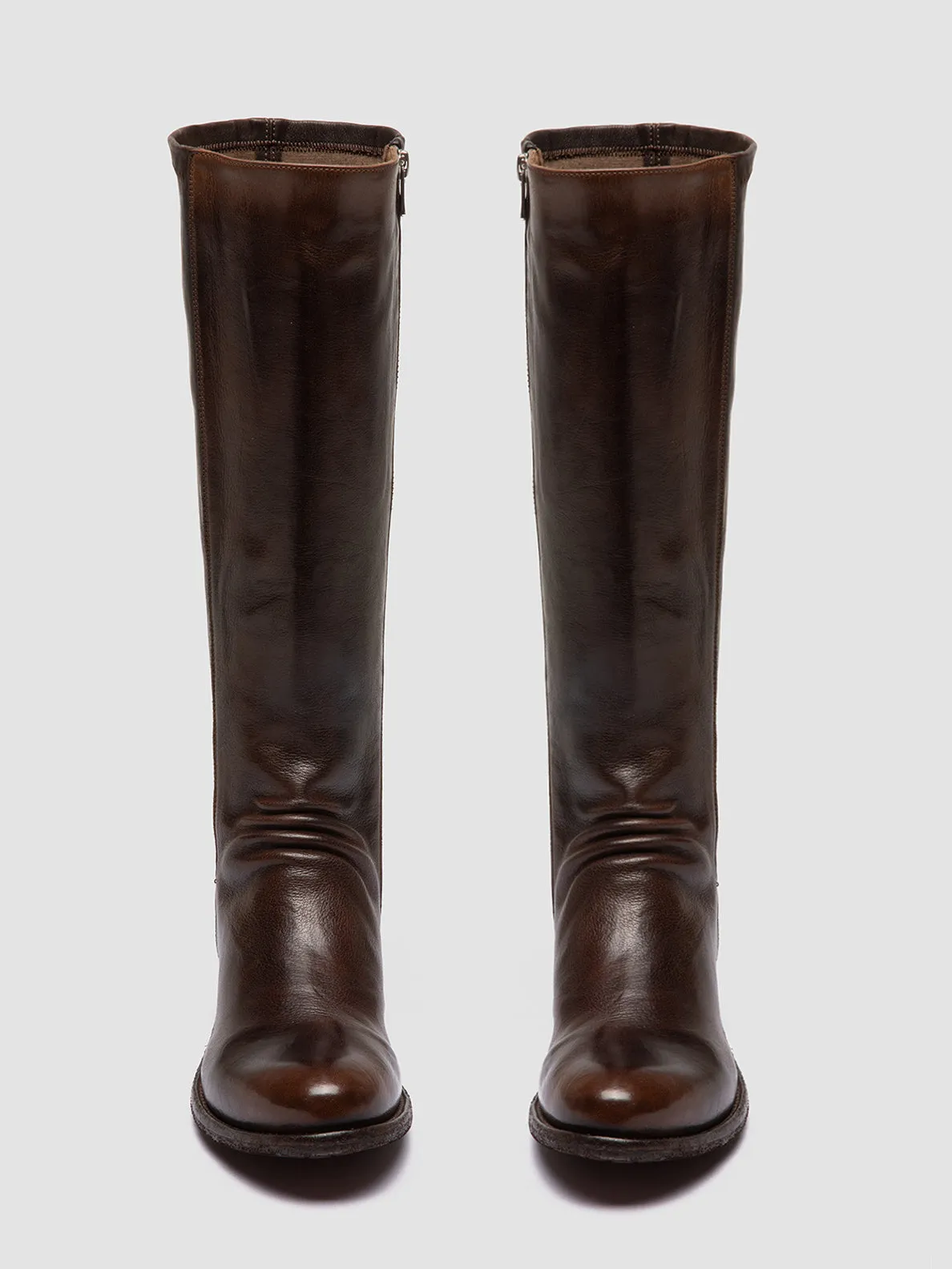 Protective Cushioning LISON 035 - Brown Stretch Leather Boots