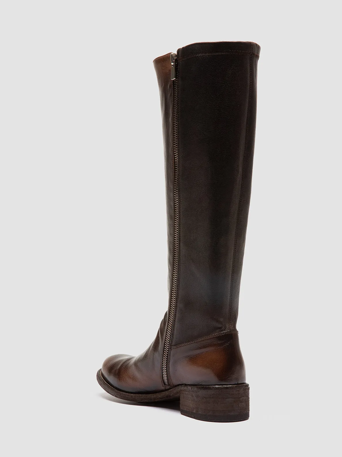 Travel Ready LISON 035 - Brown Stretch Leather Boots