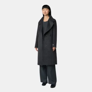 Comfort Focused Design Genie Semi-Fitted Novelty Wool Coat With Belt (Black)
