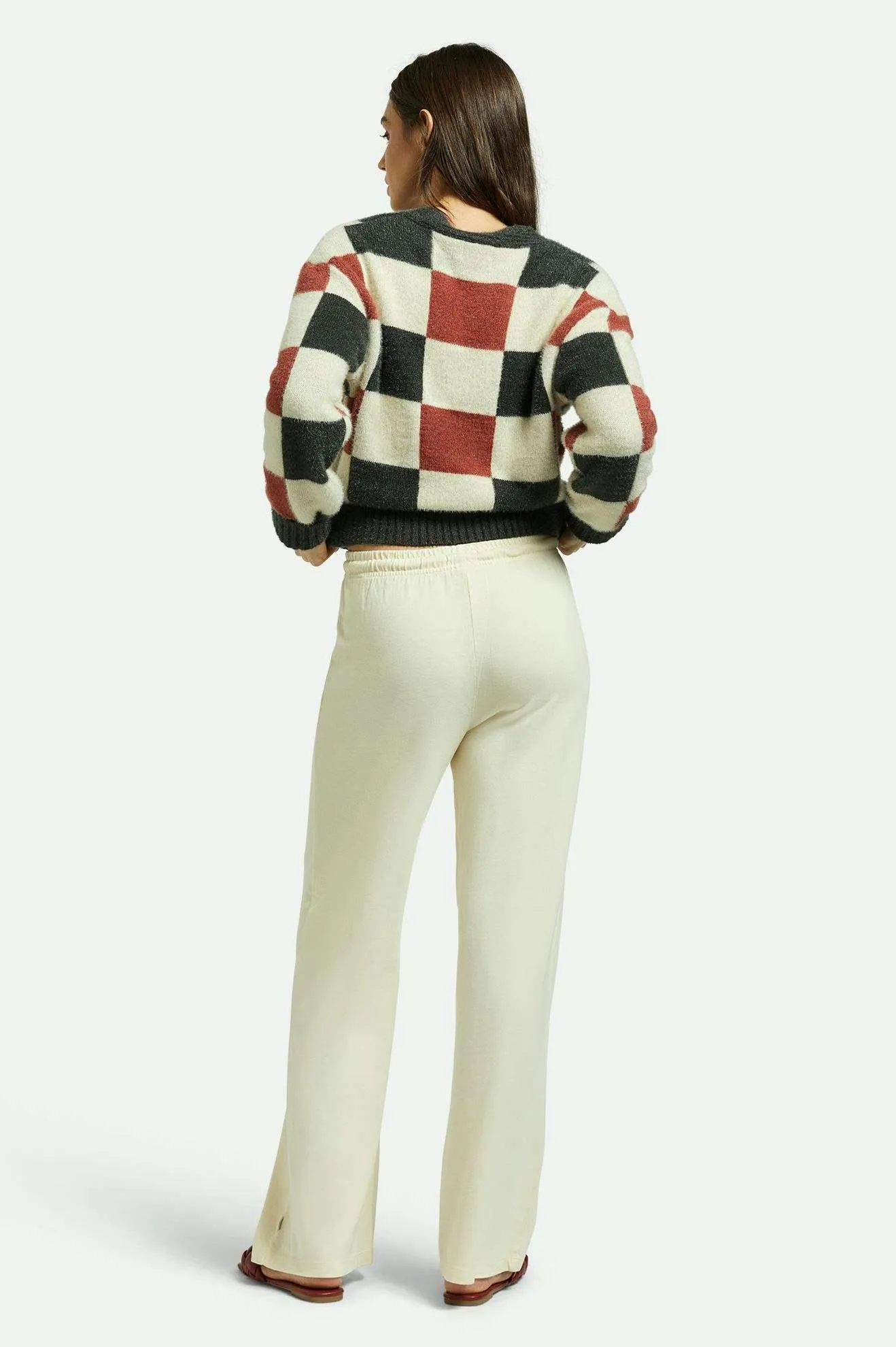 Carefree Organic Garment Dye Lounge Pant - White Smoke AntiSlipGrip Flat waistband