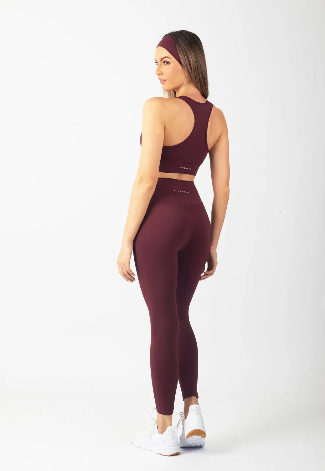 Serenita Leggings (Burgundy) Rib Knit Beginner Level Gusseted Crotch