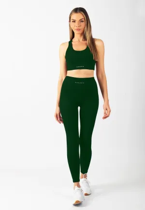 Serenita Leggings (Forest Green) Dance Practice Rib Knit