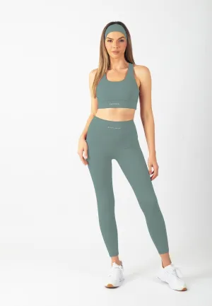 Serenita Leggings (Mineral Blue) Comfortable Activewear Beach Walk High Waist