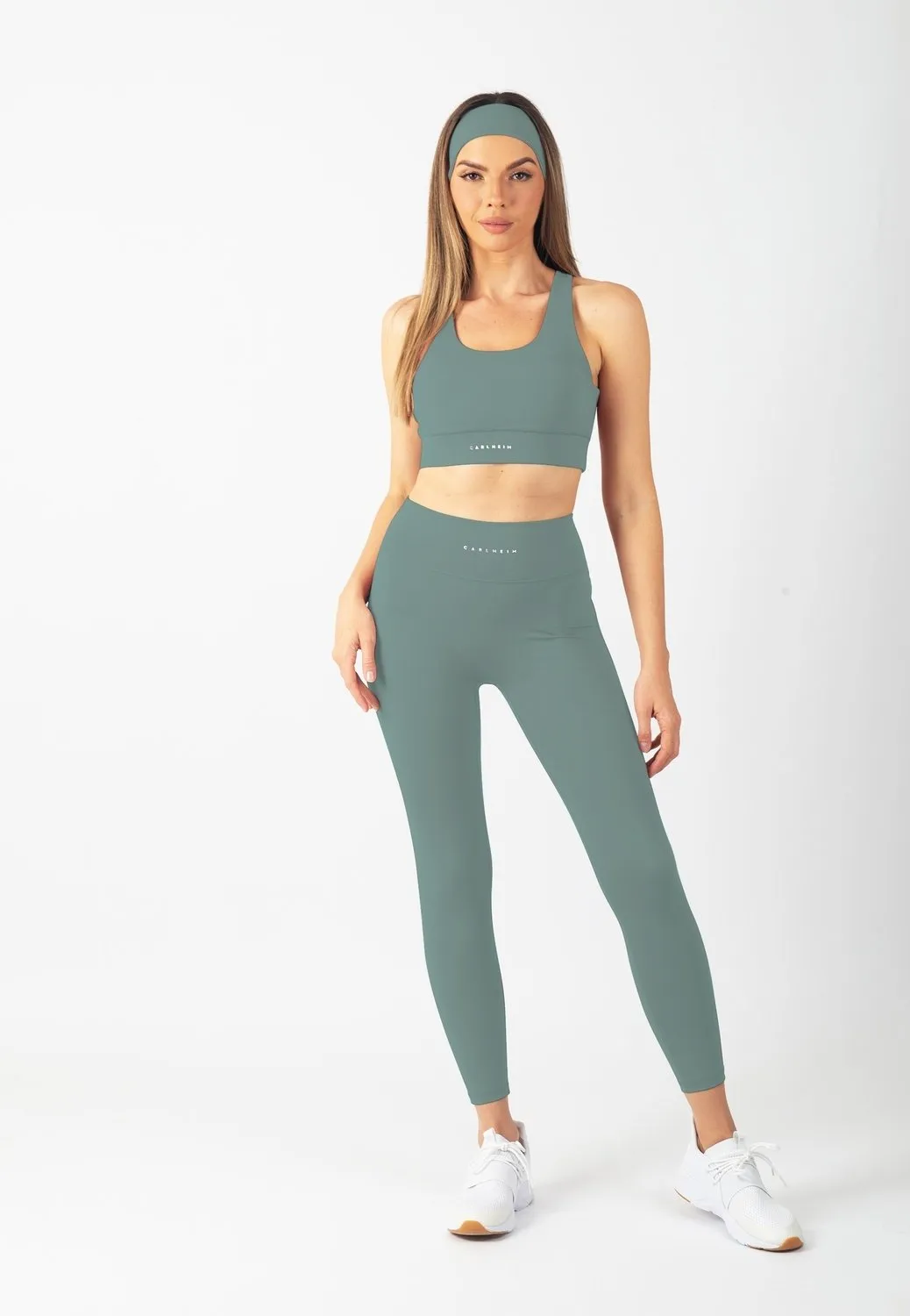 Serenita Leggings (Mineral Blue) Comfortable Activewear Beach Walk High Waist