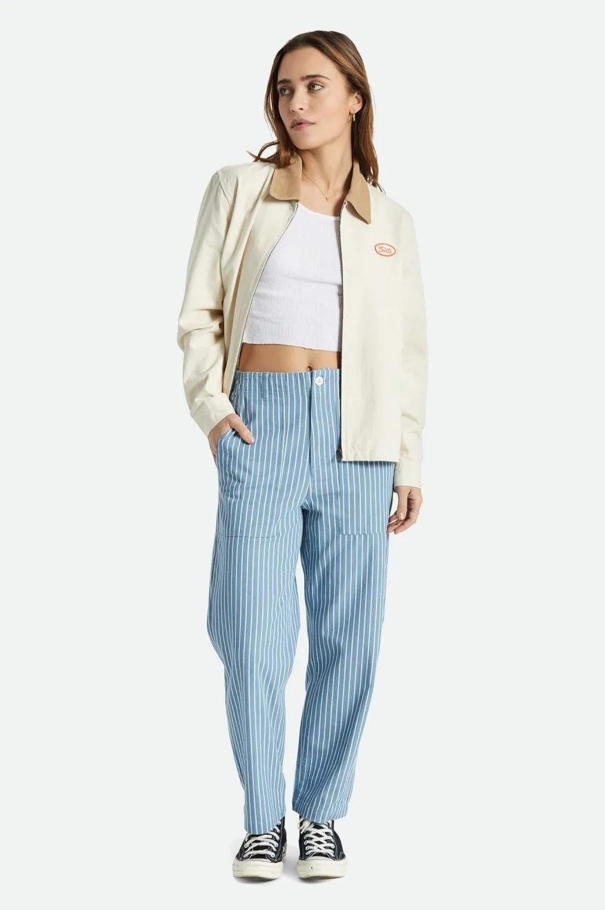 Utopia Lightweight Jacket - Natural Matte Fabric Stretch Weave Fabric