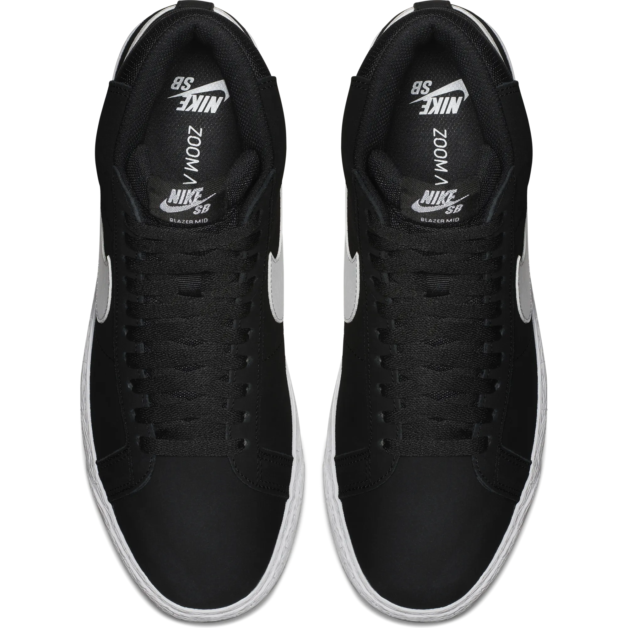 Nike SB Zoom Blazer Mid Black/White/White Smooth Flex Anti   Slip Feature
