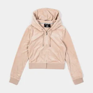 ring accents Shoe Palace Exclusive OG Bling Zip Up Womens Hoodie (Beige)