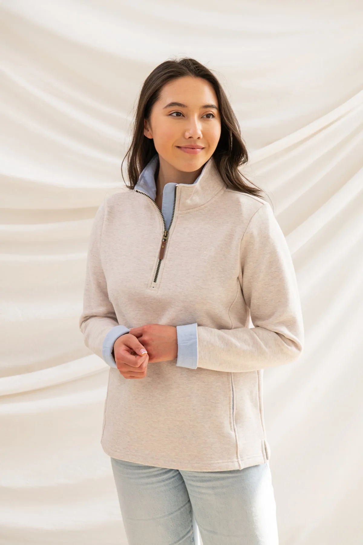 Shore Sweatshirt - Oatmeal product patchwork creativity