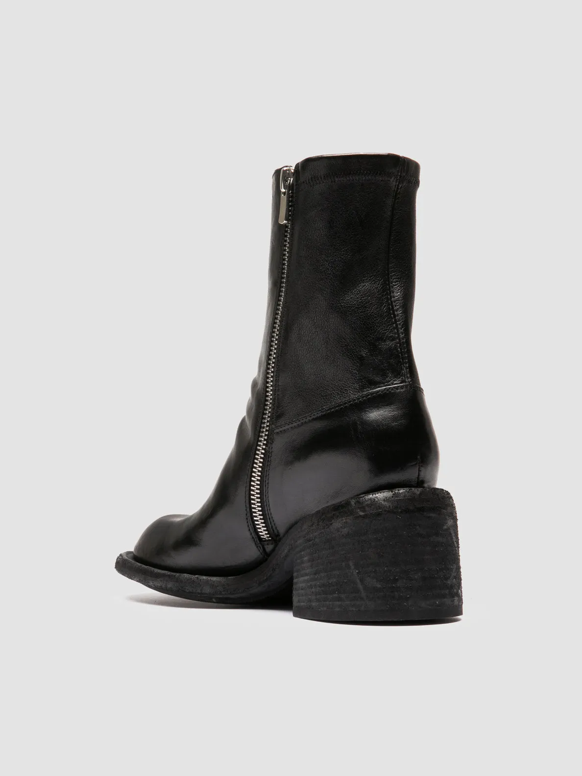 WILDS 019 - Black Leather Zipped Boots Avant Mood Comfort Lining All Day Wear