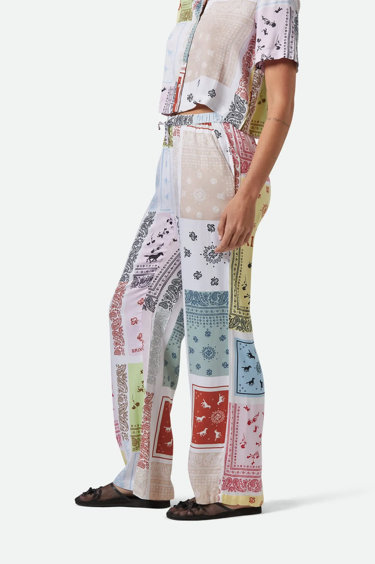 Silky Hudson Lounge Pant - Multi Color Bandana Sporty Comfort