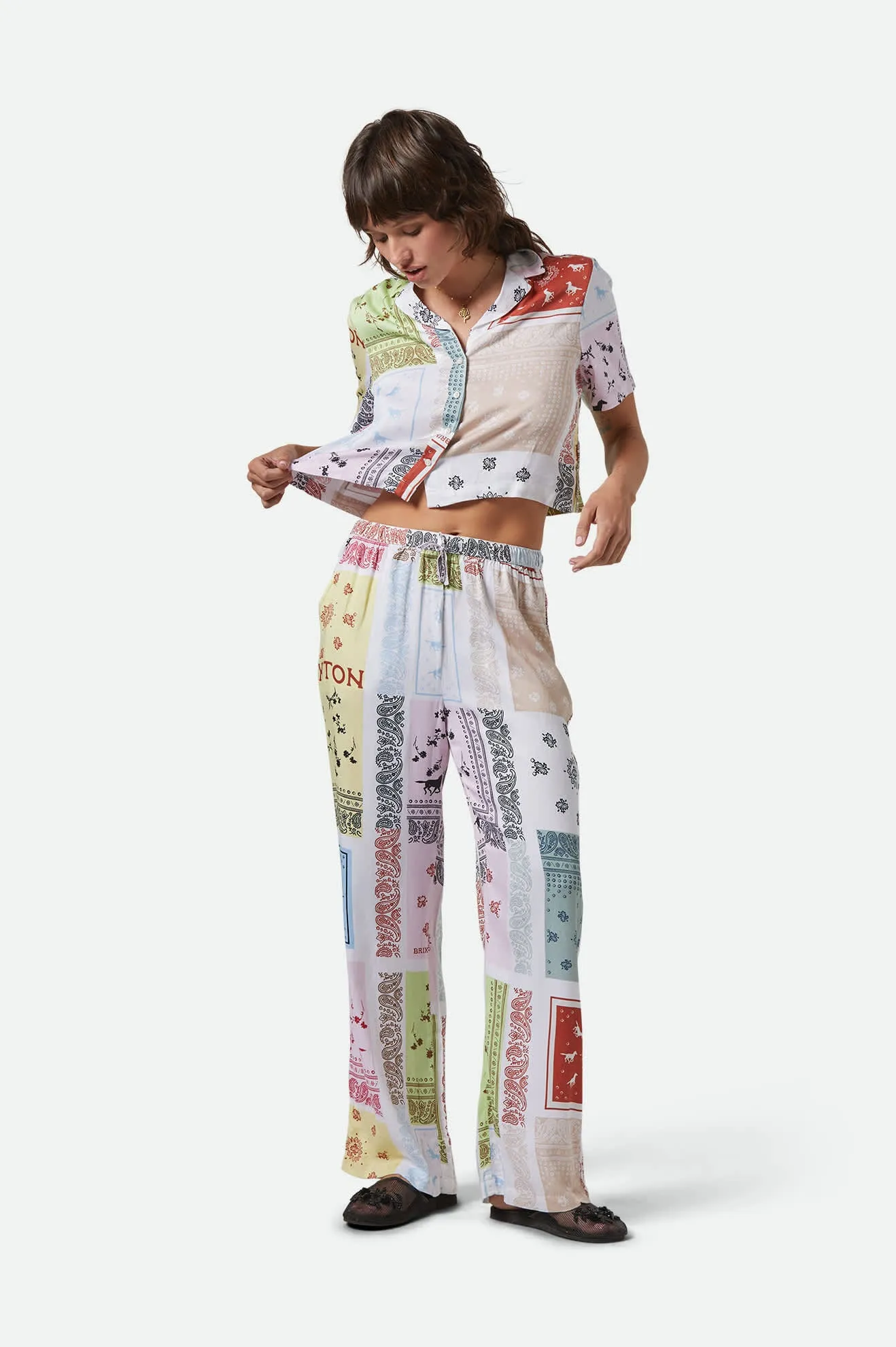 Silky Hudson Lounge Pant - Multi Color Bandana Smart Utility