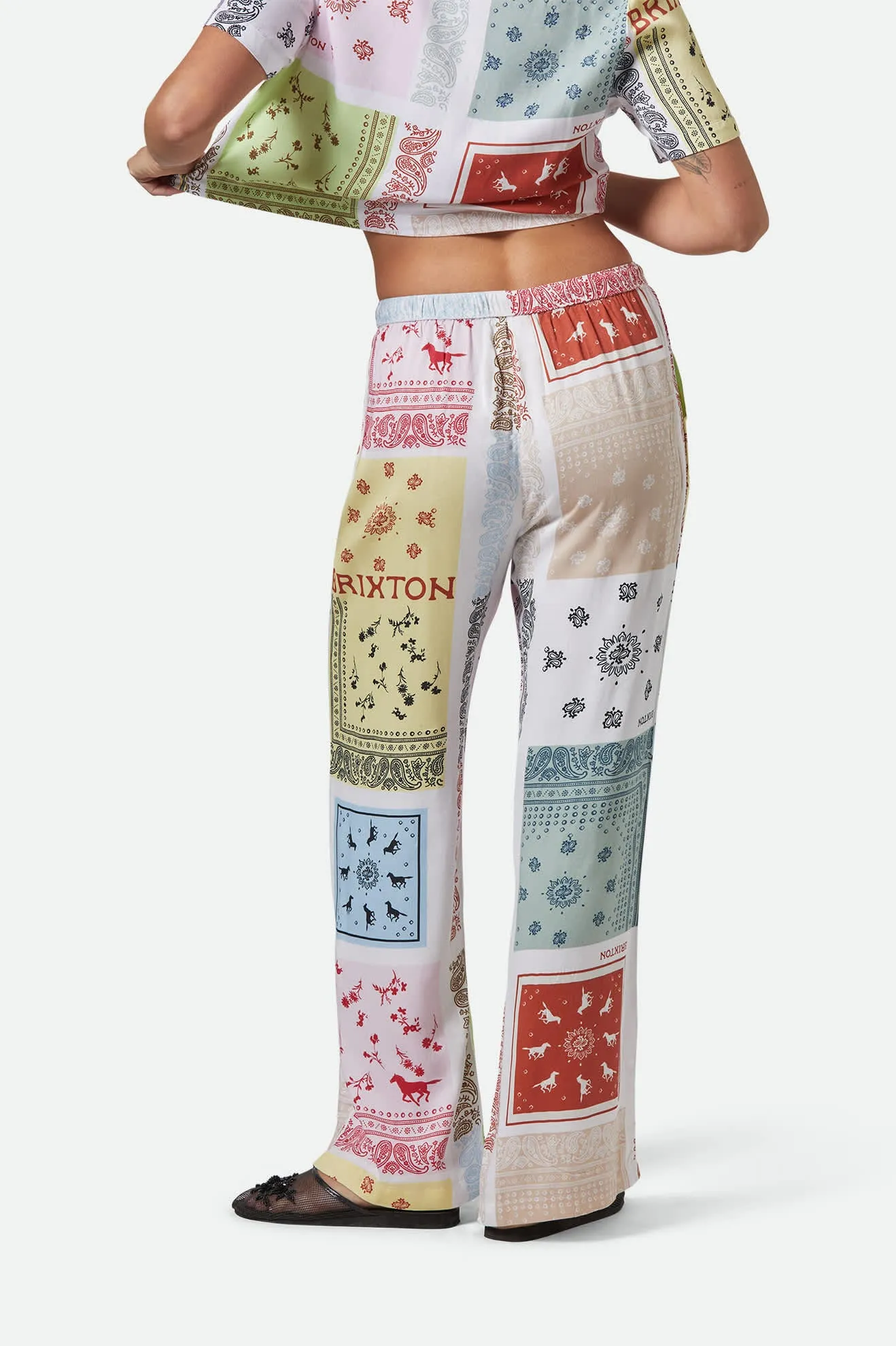 Silky Hudson Lounge Pant - Multi Color Bandana Relax Fit Wear Lightweight Material