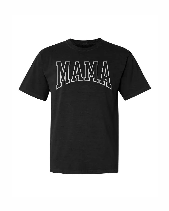 Ink Detroit - Varsity MAMA T-Shirt - Black Low Impact Manufacturing