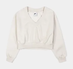 NSW Phoenix Fleece Cropped Womens Crewneck (Beige) product formal casual harmony Minimal Staple