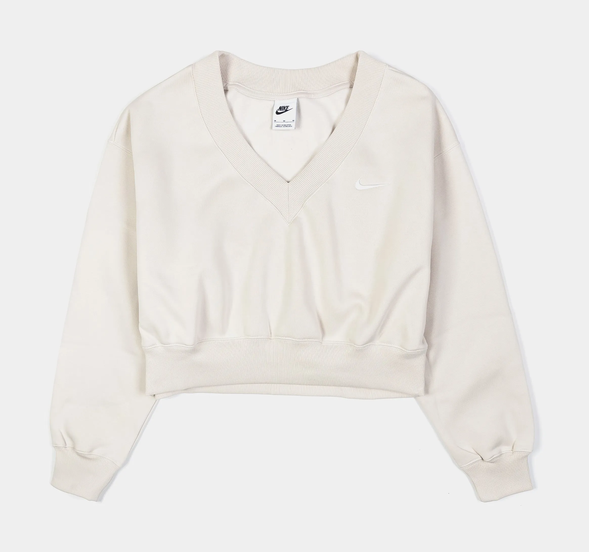 NSW Phoenix Fleece Cropped Womens Crewneck (Beige) product formal casual harmony Minimal Staple
