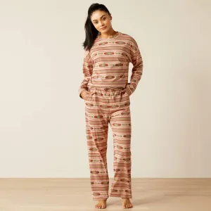 Flexible Knees Sweat Wicking Lining Ariat Women's Dreams Pajama Set in Milagro Serape Print