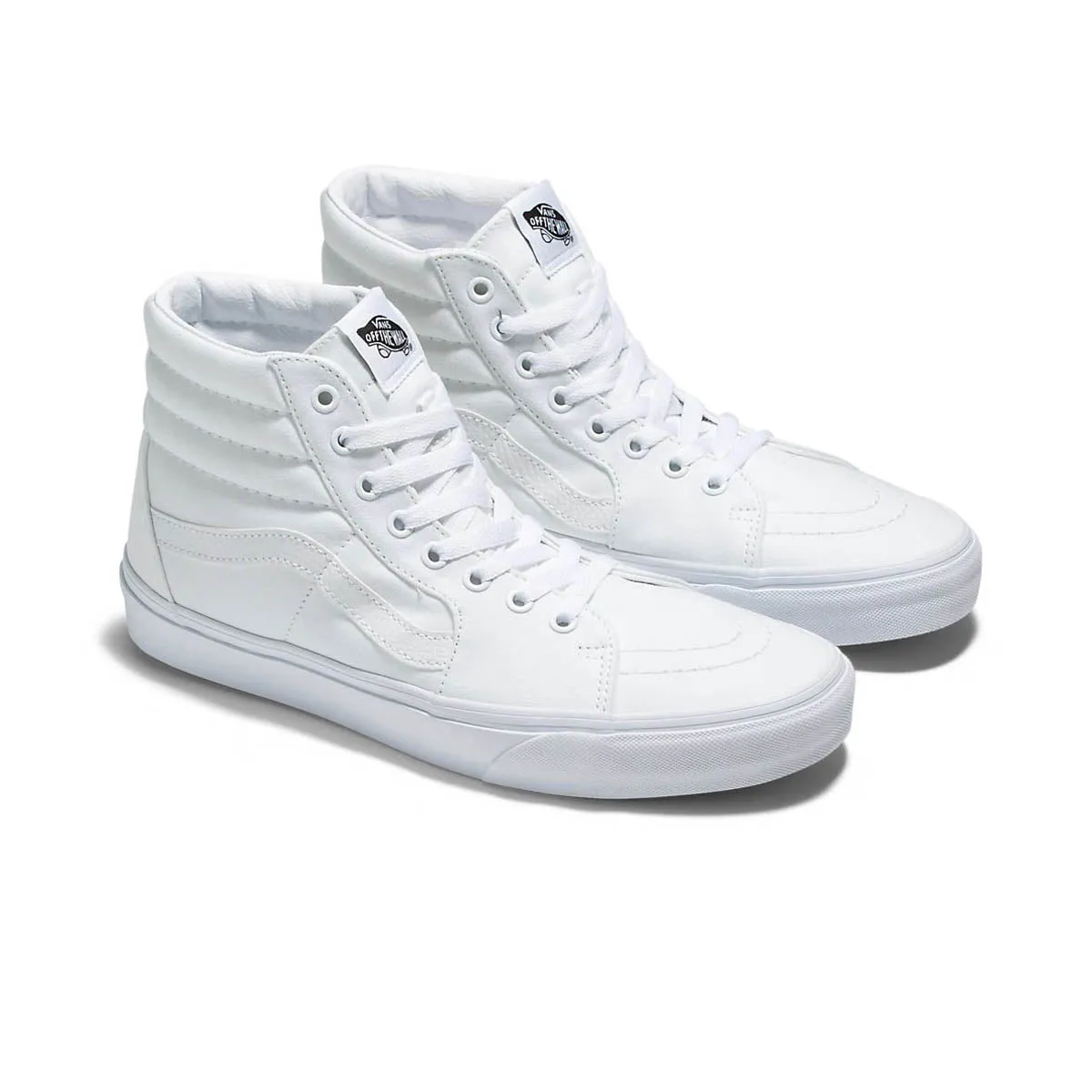 Sk8-Hi Canvas 'True White' Unisex Shoes Natural Fiber Lining Slip Resistant Sole