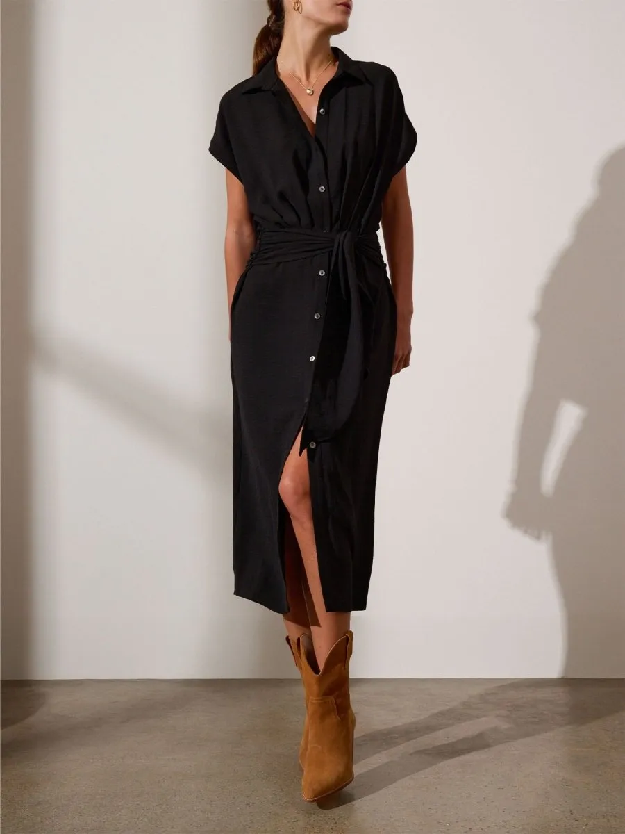 The Setia Belted Dress Trendy wrap gown Comfortable and Flattering