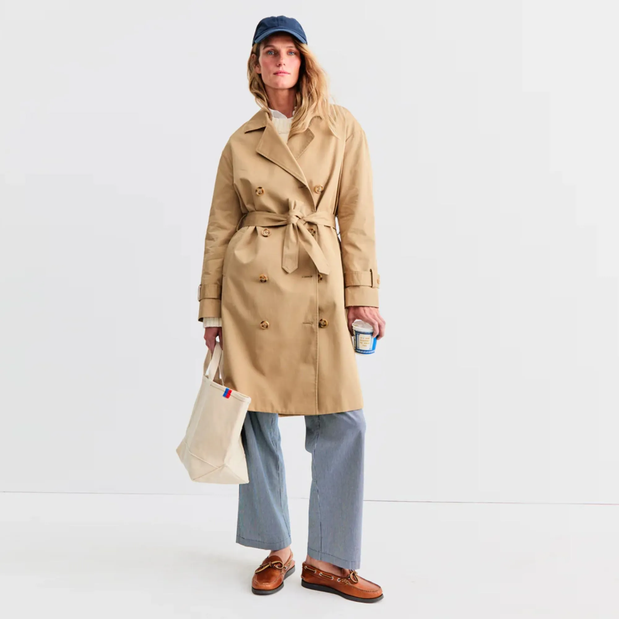 The Rox Oversized Trench Coat (Khaki) Dry Fast