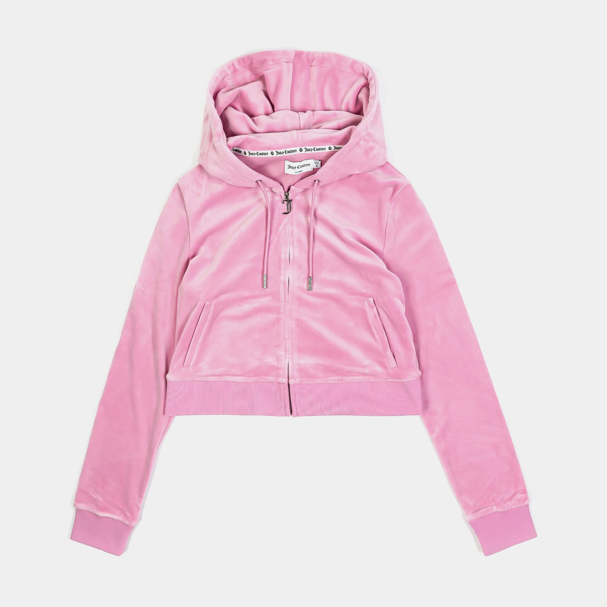 OG Bling Velour Full Zip Womens Hoodie (Rose) Cold Layer Comfort Piece