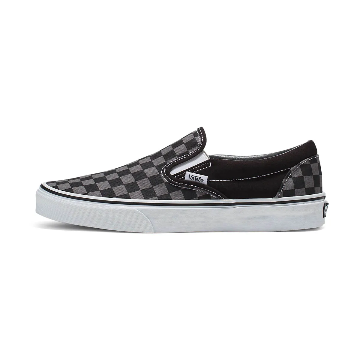 Classic Slip-On Checkerboard 'Pewter Grey Check' Unisex Shoes Easy Wear