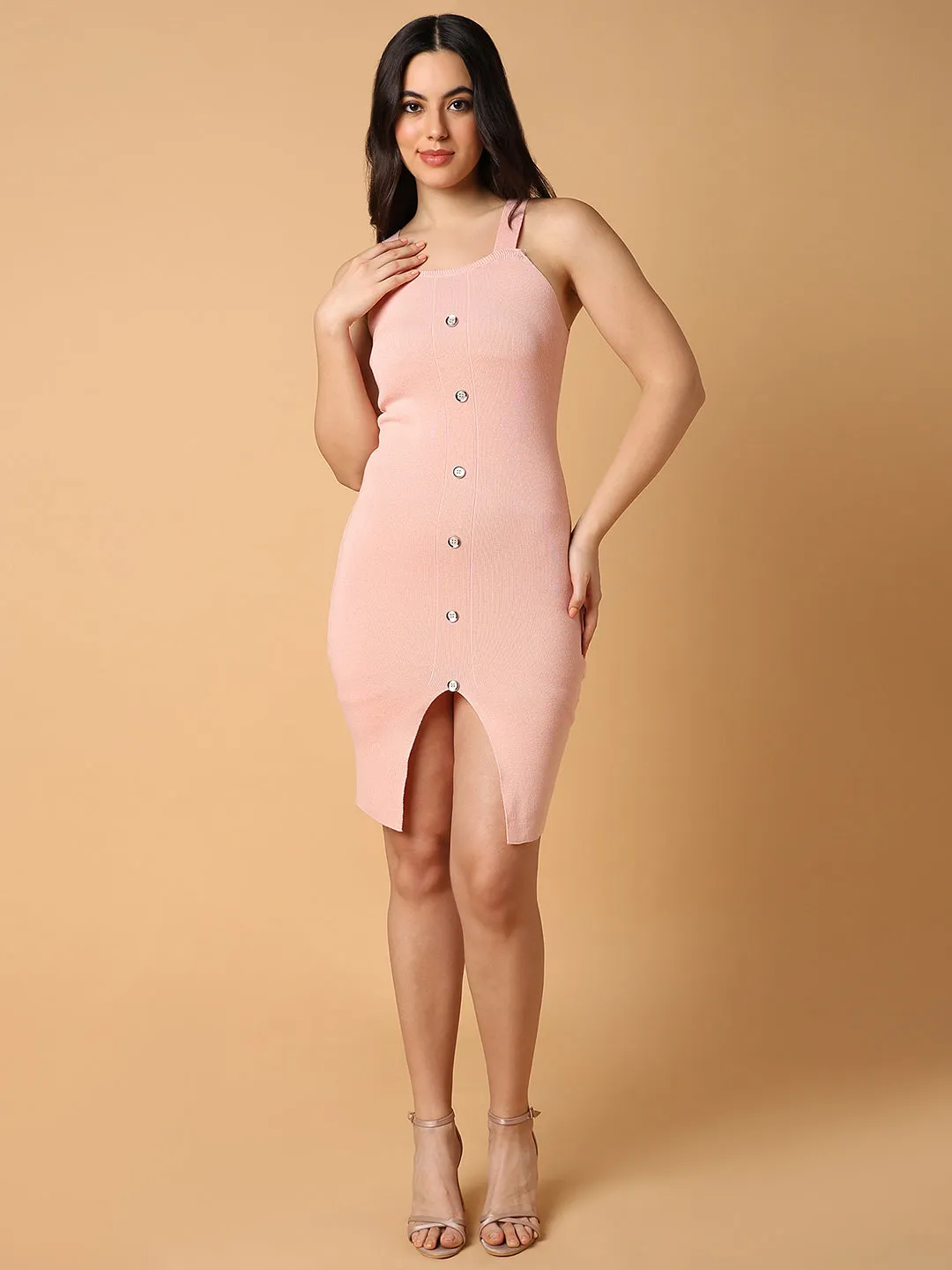Sophisticated Design Travel Edge Women's Pink Bodycon Dress